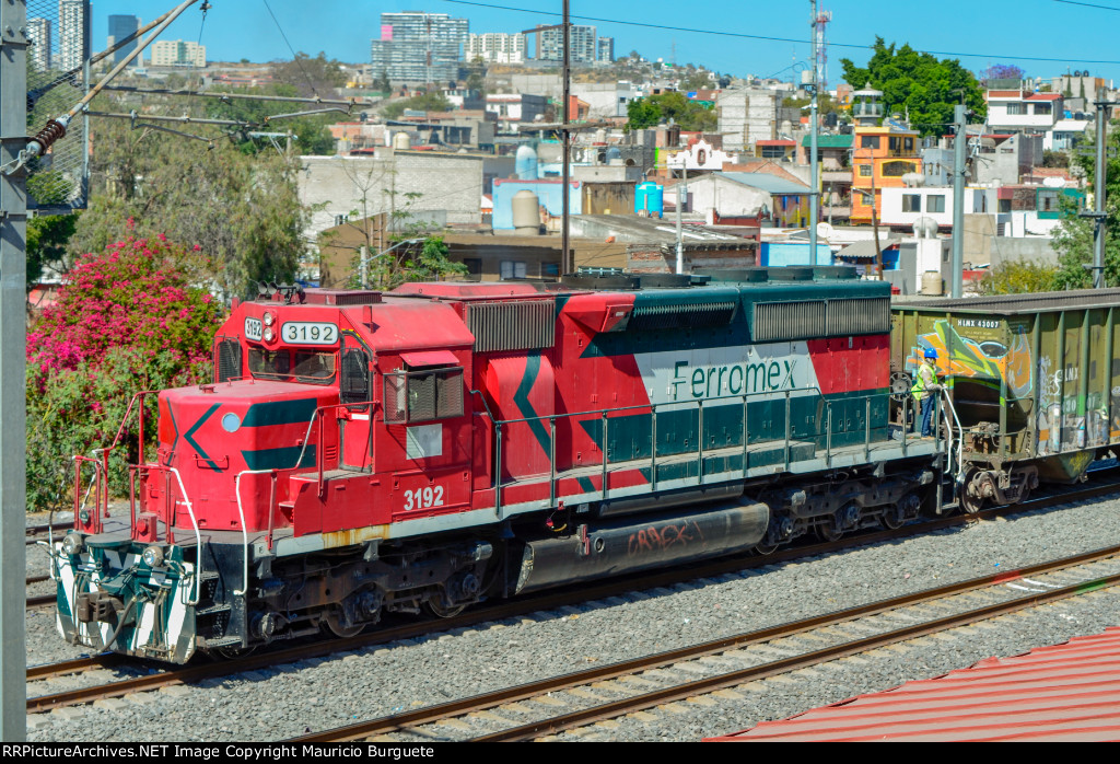 FXE SD40-2 leading a train